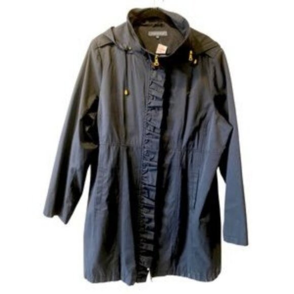 AdditionElle Ruffle-Trim Mid length Coat size 1x - Picture 1 of 6